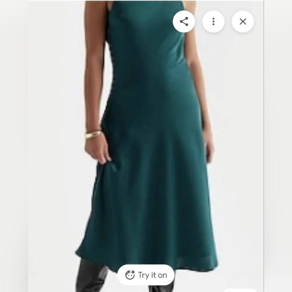 Express Elegant Satin Midi Dress